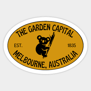 Melbourne, Australia Vintage Style Sticker